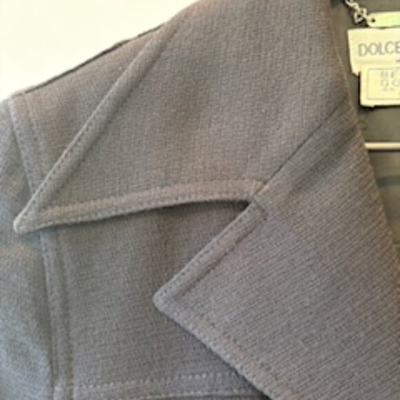 DOLCE & GABBANA Bergdorf Goodman Jacket w/ Tie Belt Wool Black Vintage SZ IT38 - Picture 8 of 11